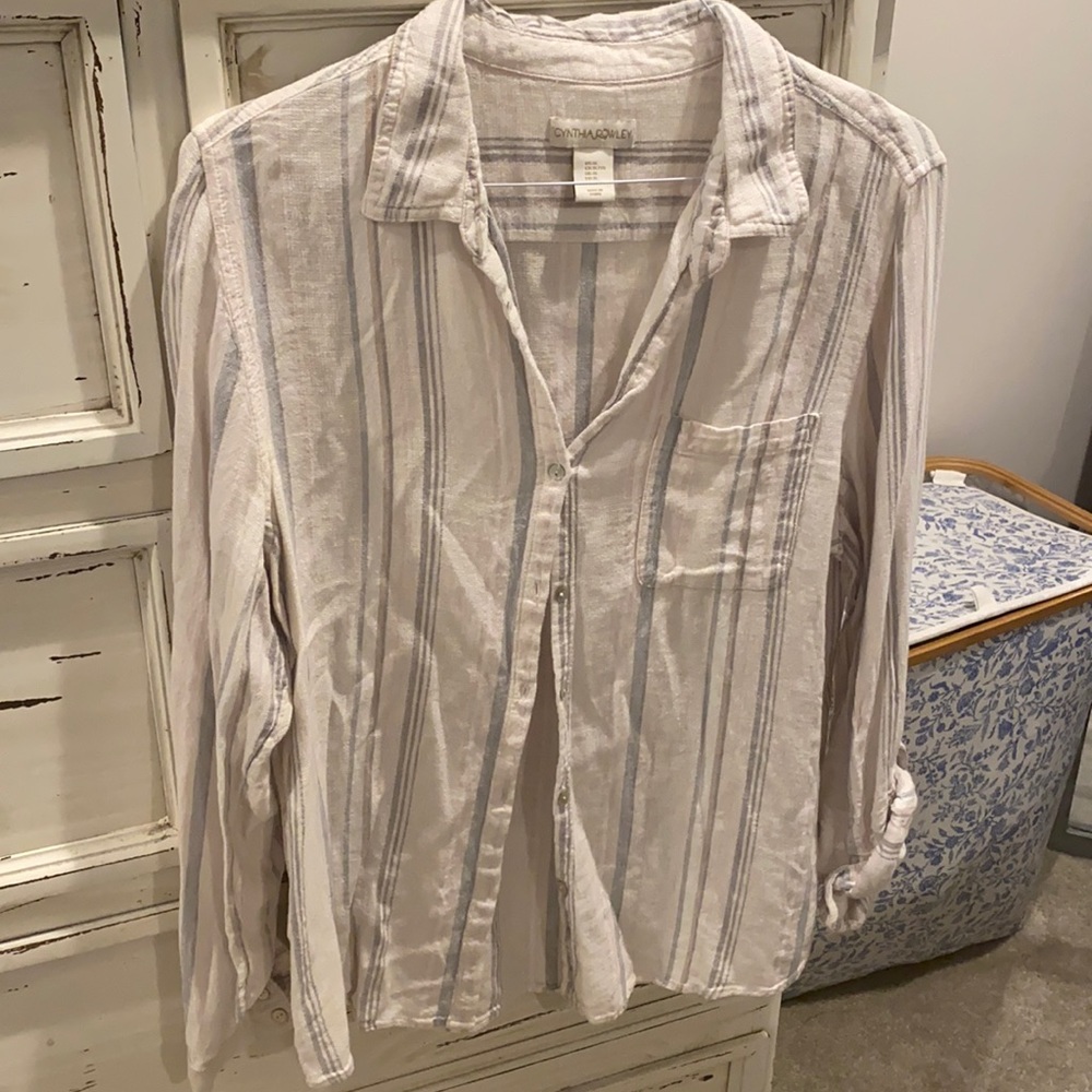 Striped buttonup sz XL VGUC